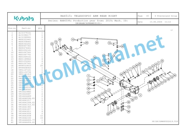 Kubota RA4515 Parts Manual PDF-4