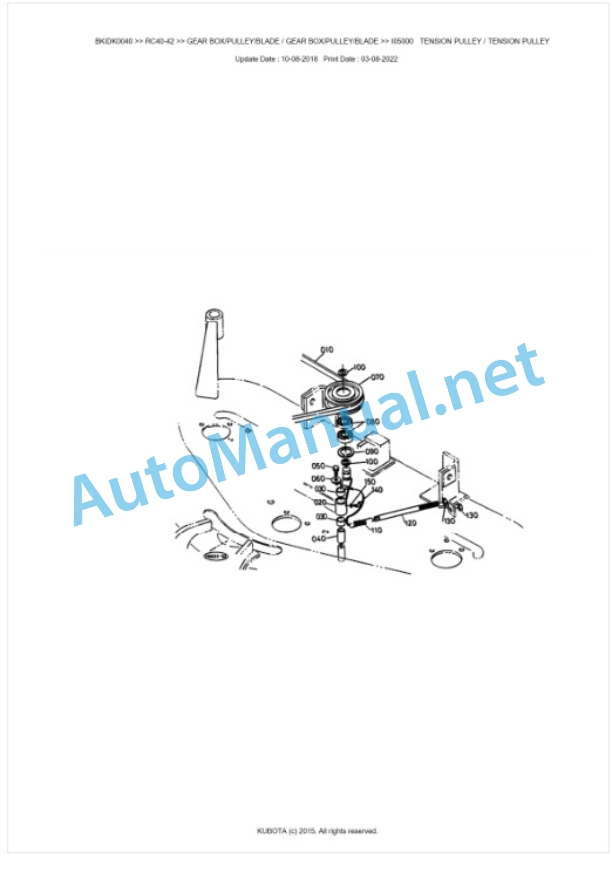 Kubota RC40-42 Parts Manual PDF BKIDK0040-3