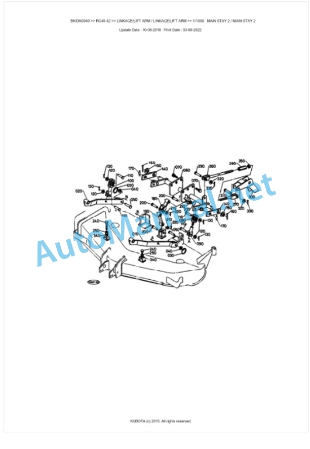 Kubota RC40-42 Parts Manual PDF BKIDK0040-5