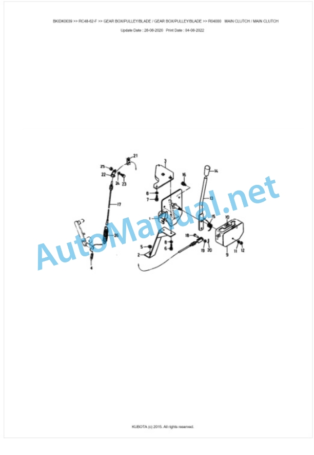 Kubota RC48-62-F Parts Manual PDF BKIDK0039-3