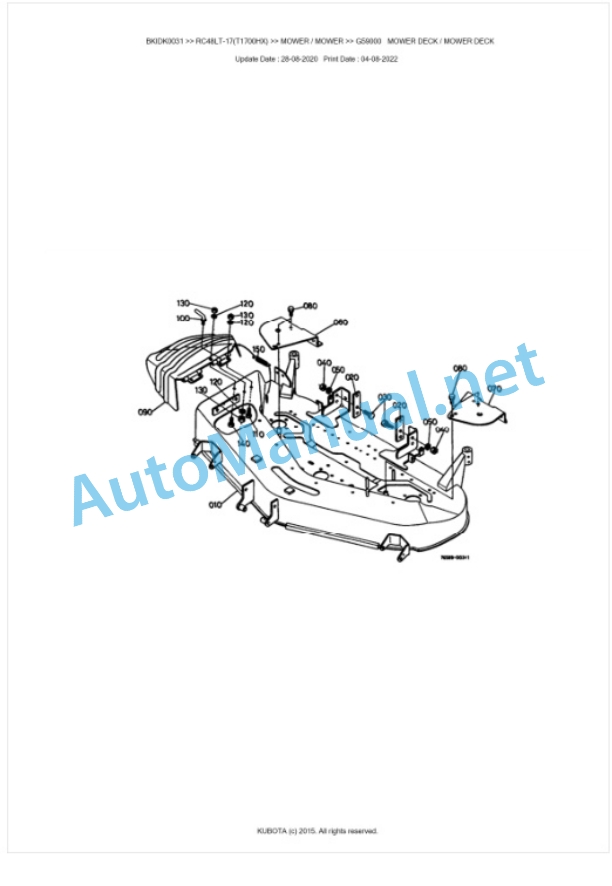 Kubota RC48LT-17 Parts Manual PDF BKIDK0031-3