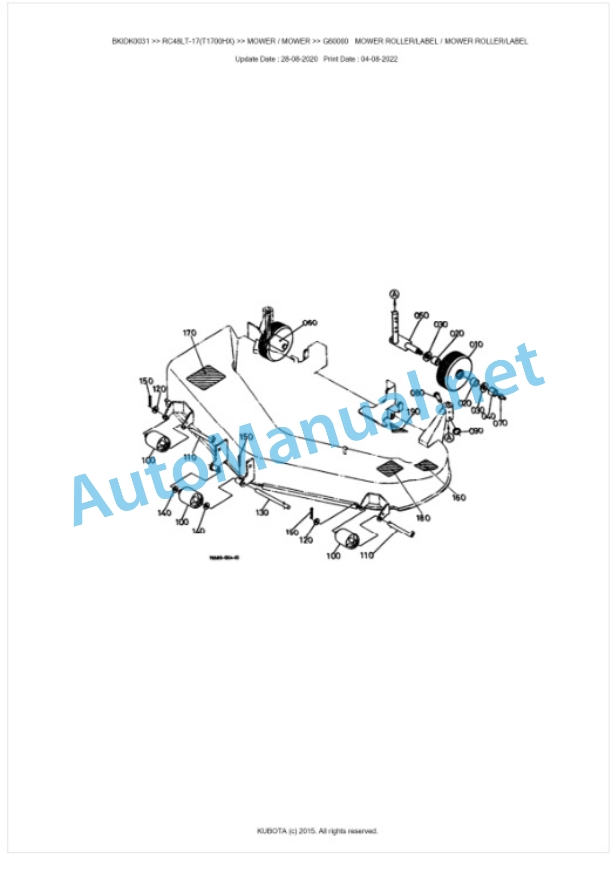 Kubota RC48LT-17 Parts Manual PDF BKIDK0031-4