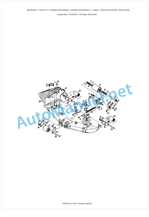 Kubota RC60-71H Parts Manual PDF BKIDK0299-4