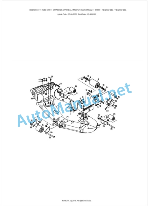 Kubota RC60-82H Parts Manual PDF BKIDK0043-5