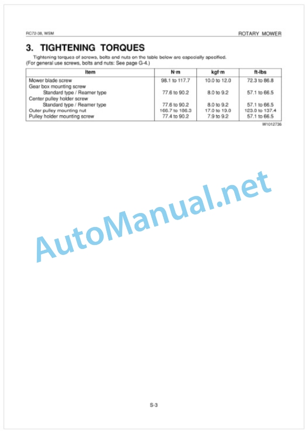 Kubota RC72-38 Rotary Mower Workshop Manual PDF-5