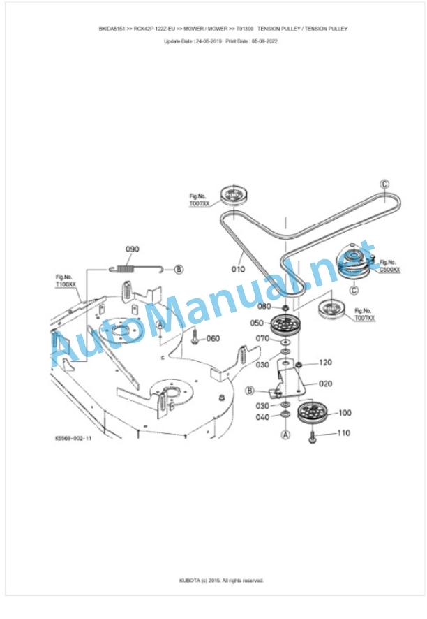 Kubota RCK42P-122Z-EU Parts Manual PDF BKIDA5151-2