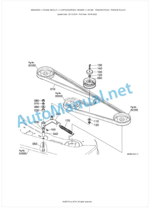 Kubota RCK48-16B-EU-F Parts Manual PDF BKIDA5035-3