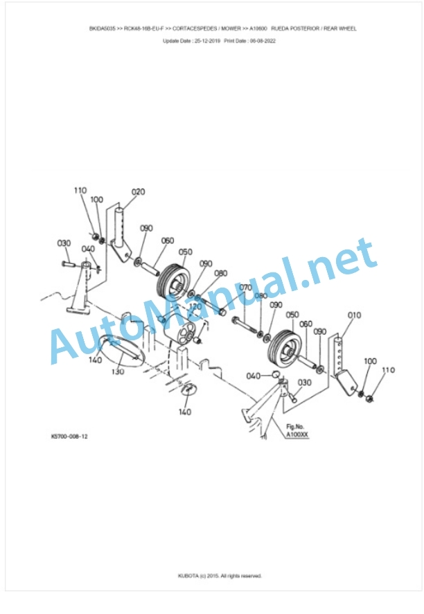 Kubota RCK48-16B-EU-F Parts Manual PDF BKIDA5035-4