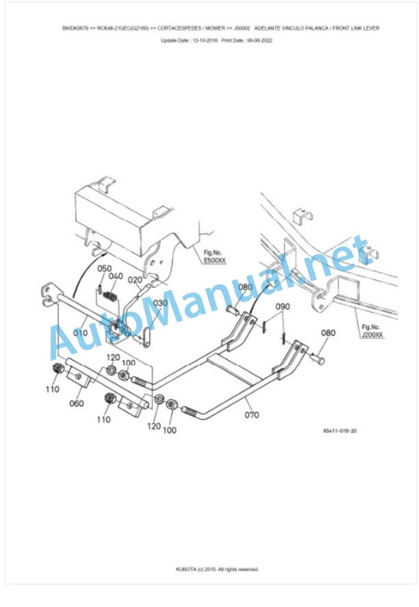 Kubota RCK48-21GEC(G2160) Parts Manual PDF BKIDK0679-5