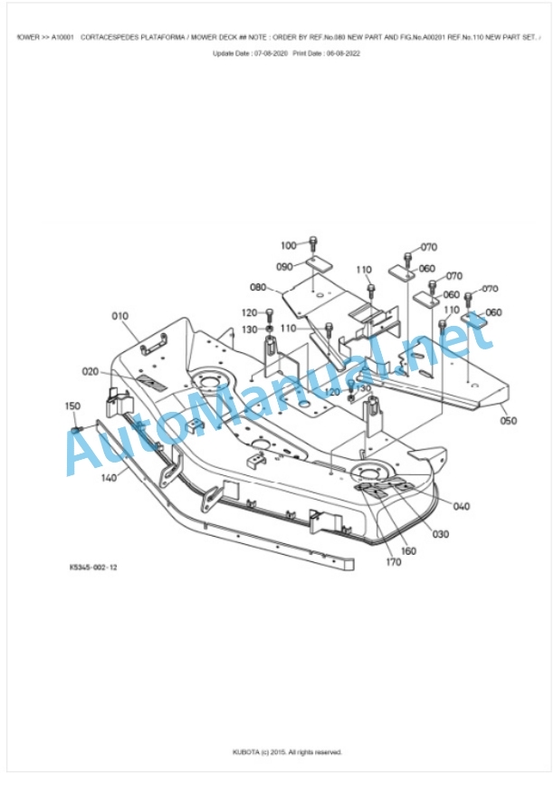 Kubota RCK48-23BX-EU-F Parts Manual PDF BKIDA5026-4