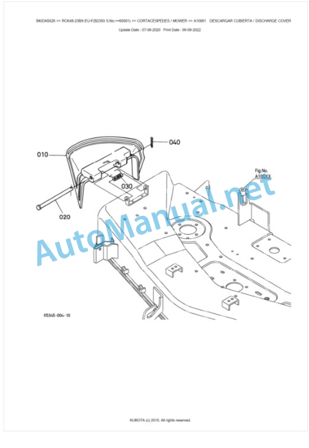 Kubota RCK48-23BX-EU-F Parts Manual PDF BKIDA5026-5