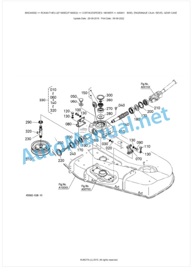 Kubota RCK48-F19EU-2(F1900E2, F1900D2) Parts Manual PDF BKIDA5092-2