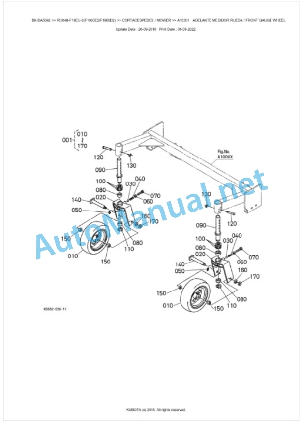 Kubota RCK48-F19EU-2(F1900E2, F1900D2) Parts Manual PDF BKIDA5092-4