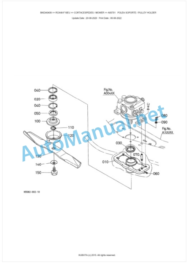 Kubota RCK48-F19EU Parts Manual PDF BKIDA0409-2