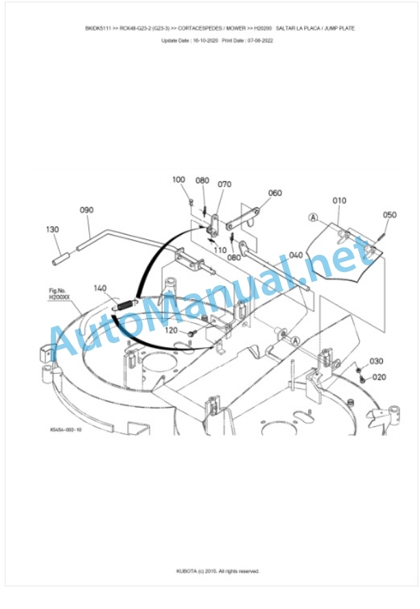 Kubota RCK48-G23-2 (G23-3) Parts Manual PDF BKIDK5111-4