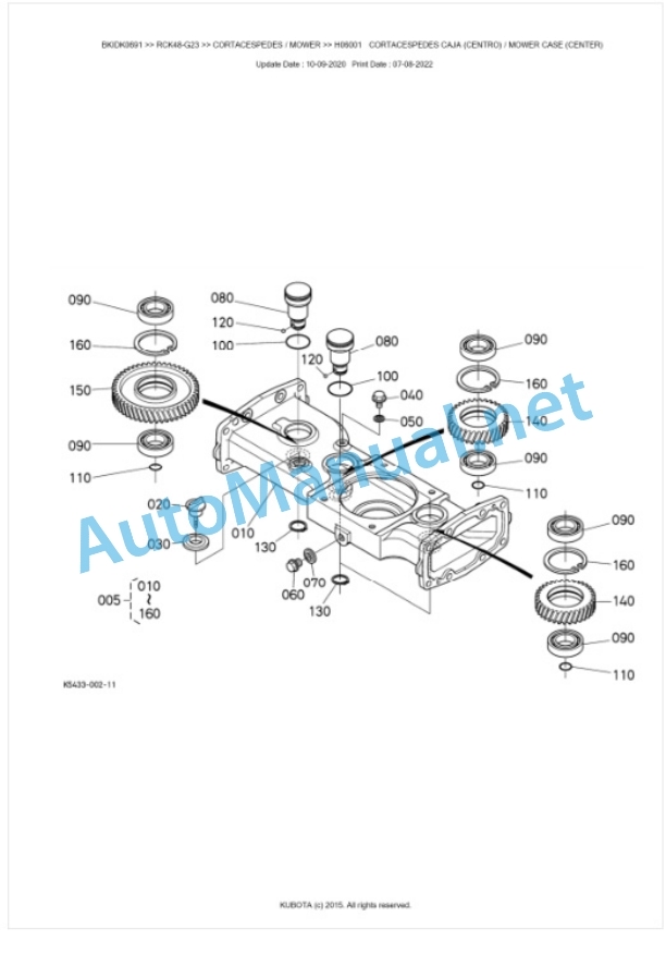 Kubota RCK48-G23 Parts Manual PDF BKIDK0691-2