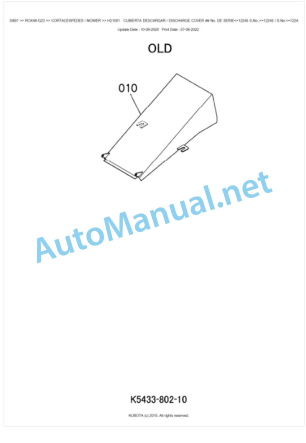 Kubota RCK48-G23 Parts Manual PDF BKIDK0691-4