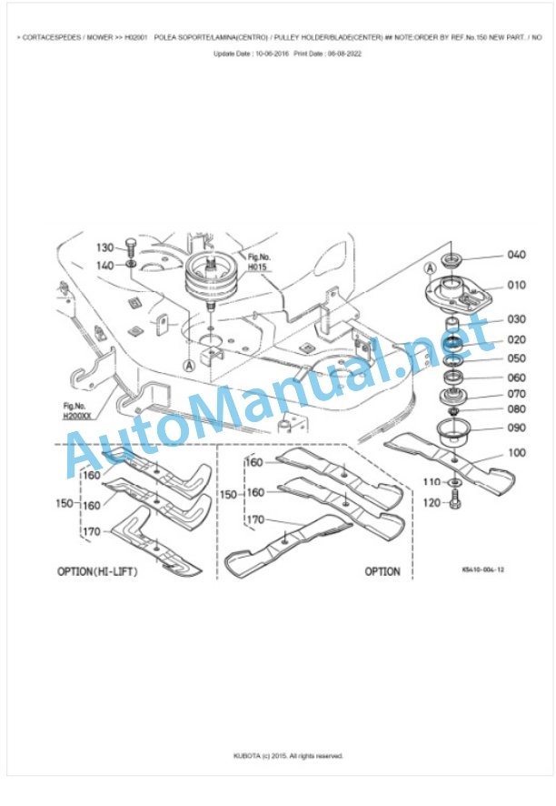 Kubota RCK48G18 Parts Manual PDF BKIDK0507-2