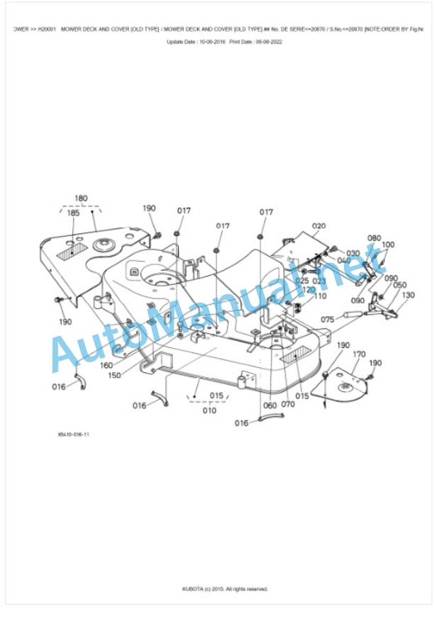 Kubota RCK48G18 Parts Manual PDF BKIDK0507-4