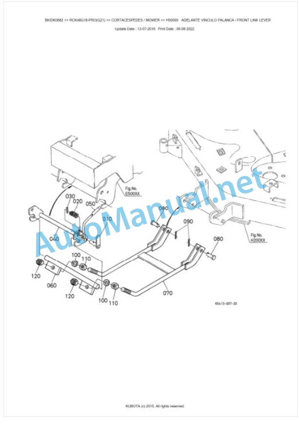 Kubota RCK48G18-PRO(G21) Parts Manual PDF BKIDK0682-5