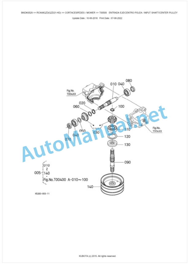 Kubota RCK48GZD(GZD21-HD) Parts Manual PDF BKIDK0529-2