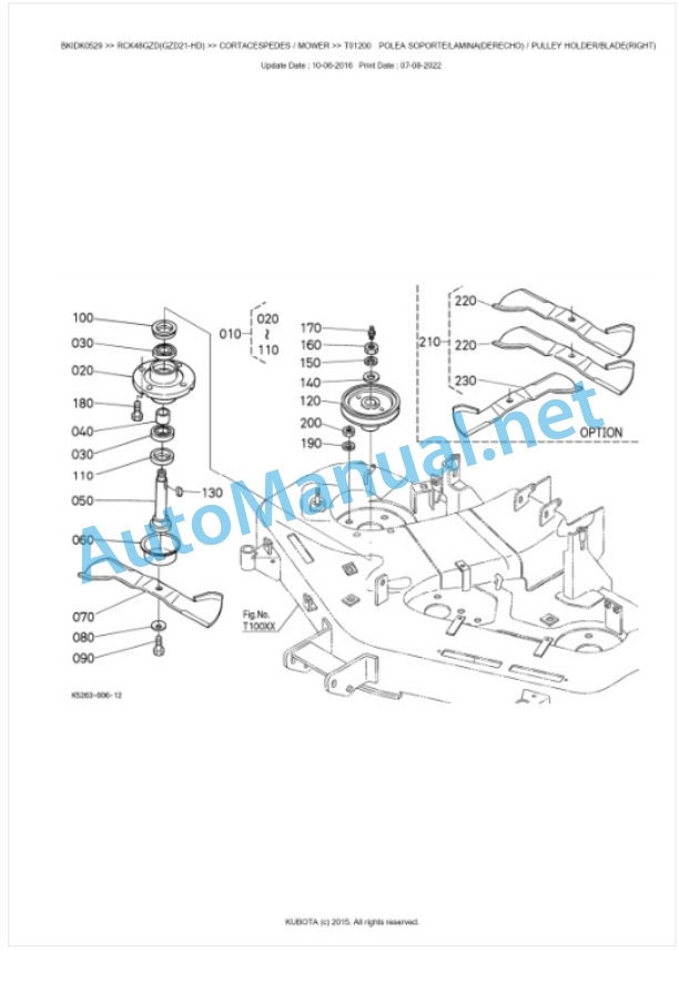 Kubota RCK48GZD(GZD21-HD) Parts Manual PDF BKIDK0529-3