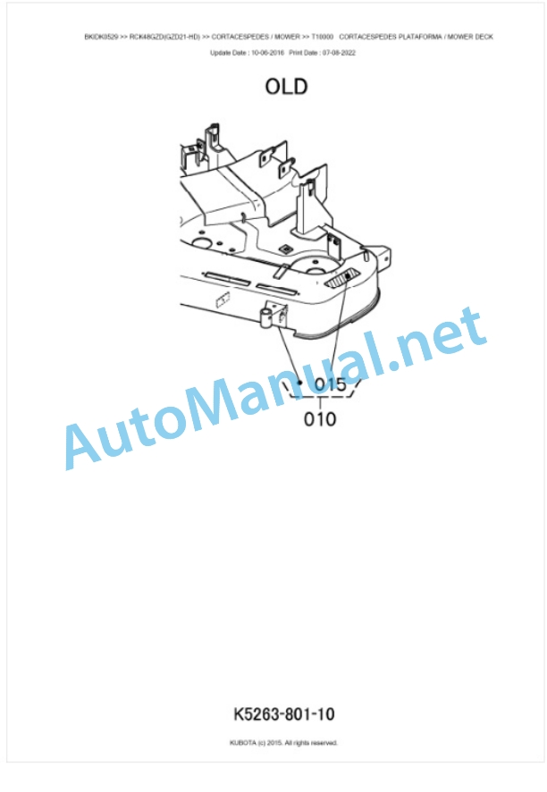 Kubota RCK48GZD(GZD21-HD) Parts Manual PDF BKIDK0529-4