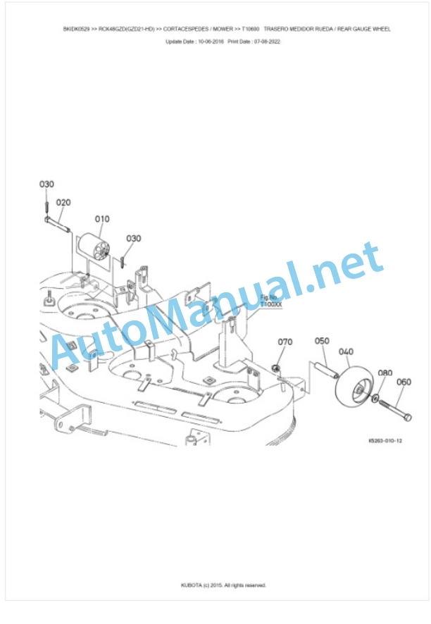 Kubota RCK48GZD(GZD21-HD) Parts Manual PDF BKIDK0529-5