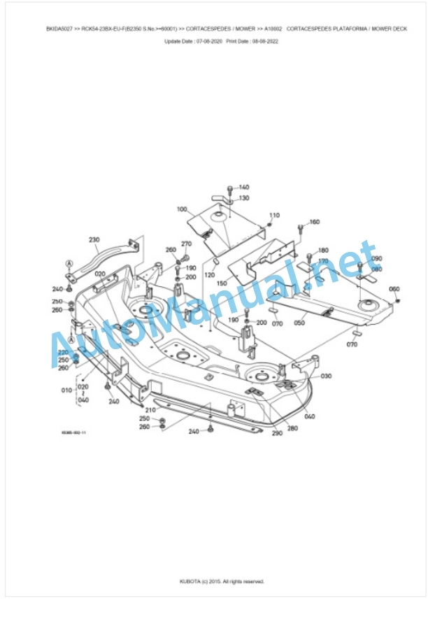 Kubota RCK54-23BX-EU-F Parts Manual PDF BKIDA5027-4