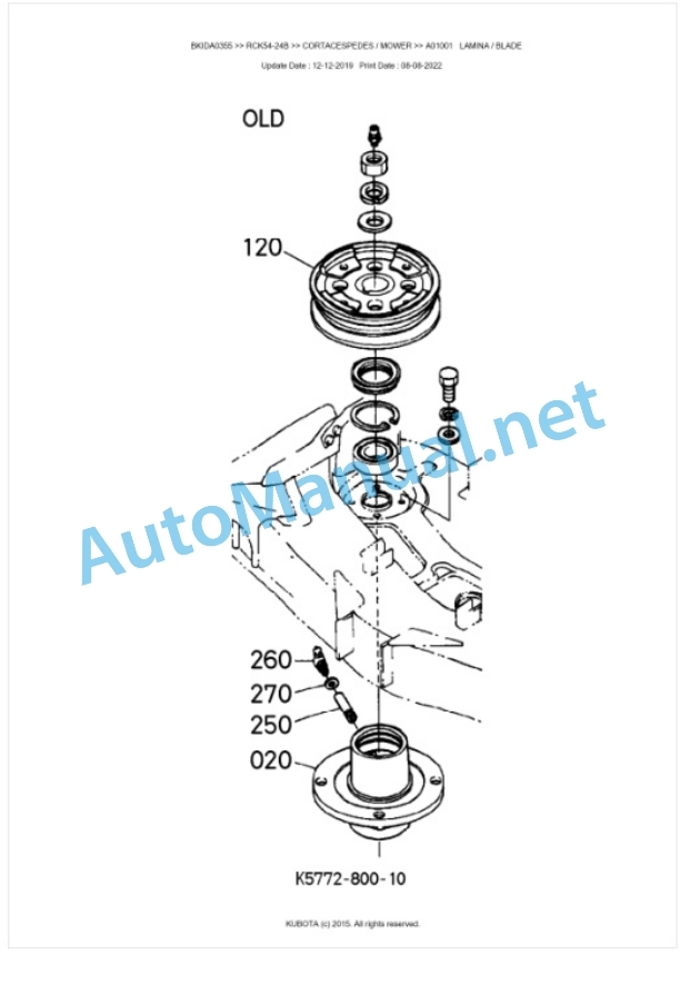 Kubota RCK54-24B Parts Manual PDF BKIDA0355-3