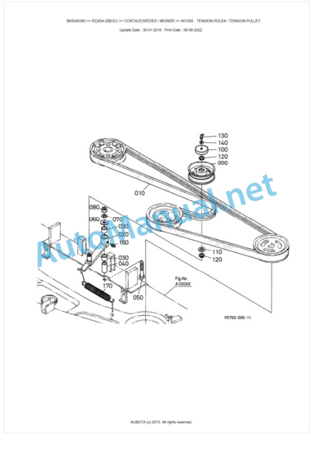 Kubota RCK54-25B-EU Parts Manual PDF BKIDA0393-3