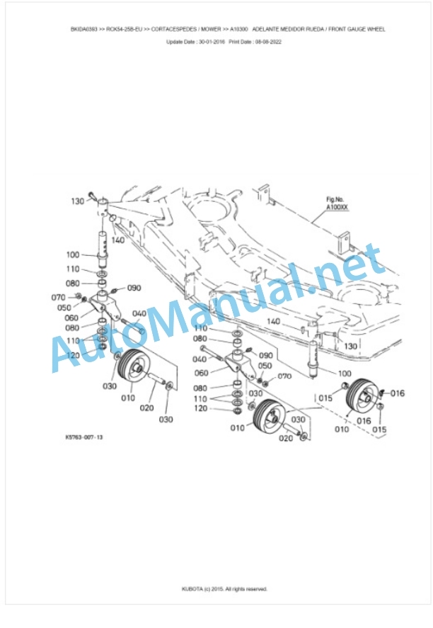 Kubota RCK54-25B-EU Parts Manual PDF BKIDA0393-4