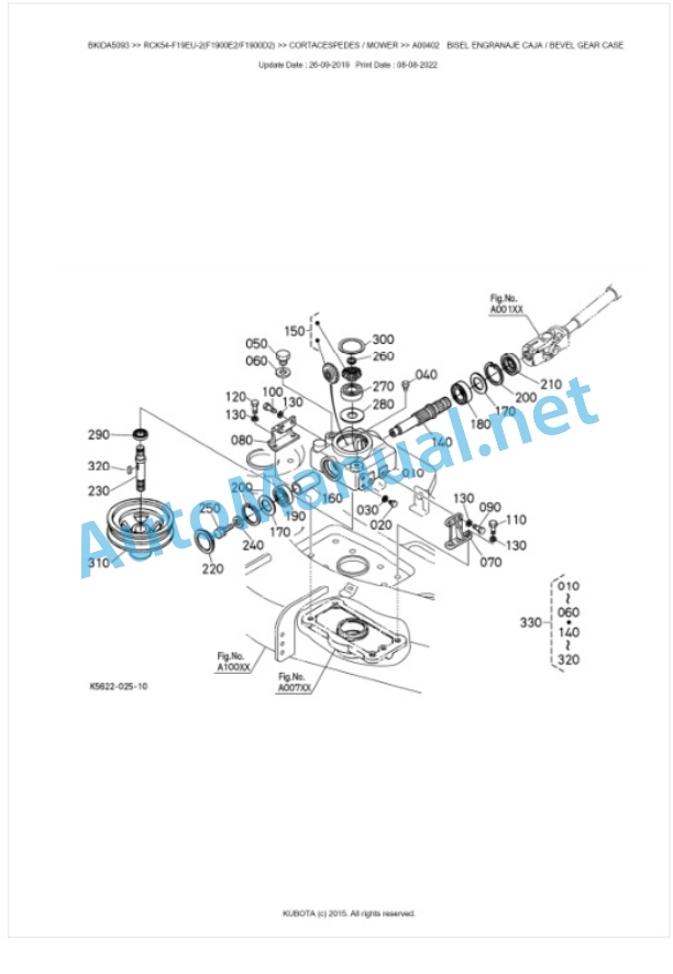 Kubota RCK54-F19EU-2(F1900E2, F1900D2) Parts Manual PDF BKIDA5093-2