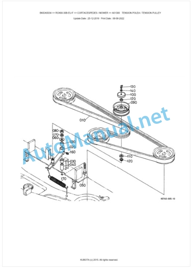 Kubota RCK60-30B-EU-F Parts Manual PDF BKIDA5034-3