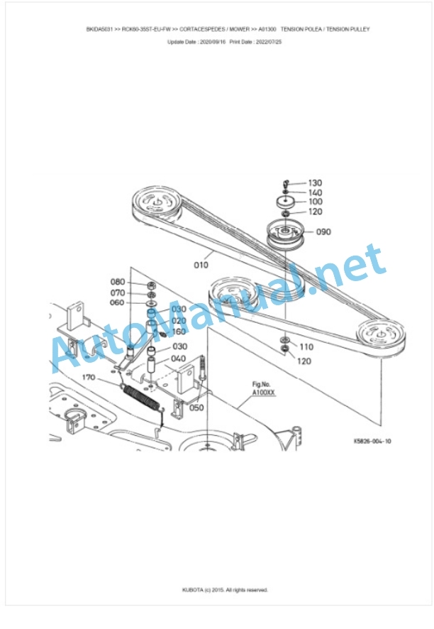 Kubota RCK60-35ST-EU-FW Parts Manual PDF BKIDA5031-3