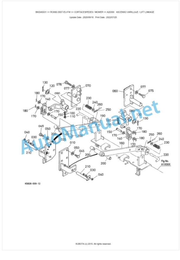 Kubota RCK60-35ST-EU-FW Parts Manual PDF BKIDA5031-5