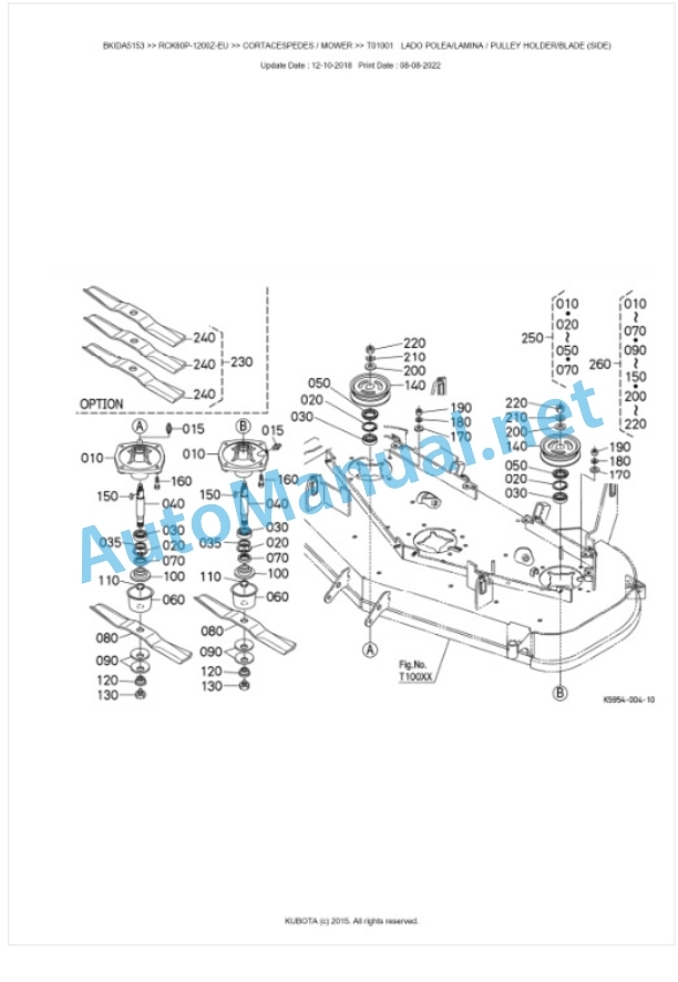 Kubota RCK60P-1200Z-EU Parts Manual PDF BKIDA5153-3