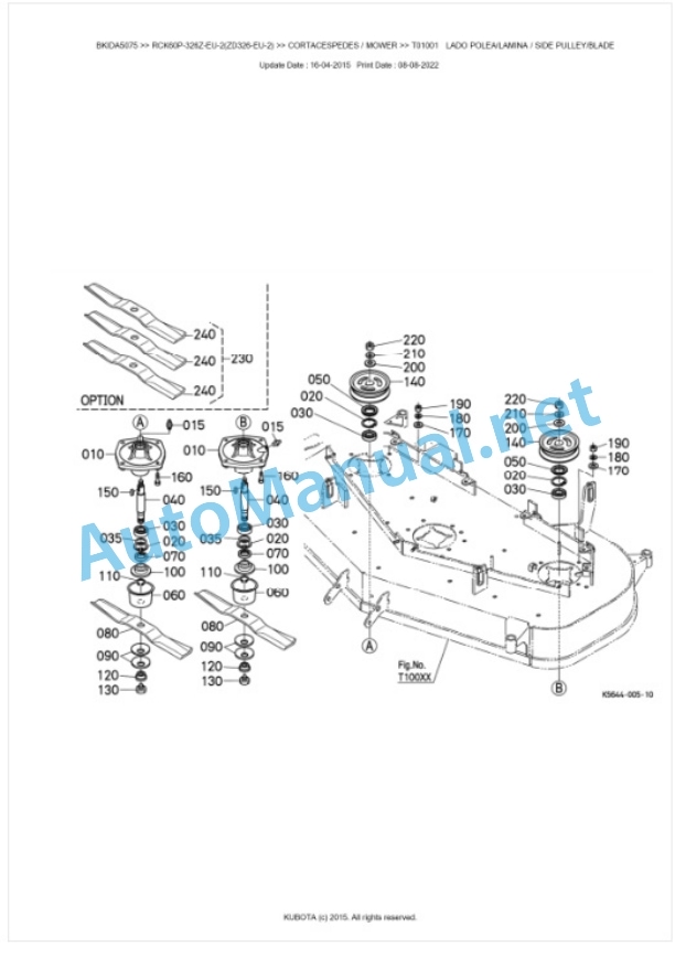 Kubota RCK60P-326Z-EU-2(ZD326-EU-2) Parts Manual PDF BKIDA5075-3