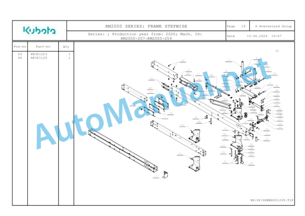 Kubota RM2000 Series Parts Manual PDF-3