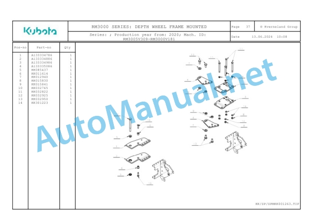 Kubota RM3000 Series Parts Manual PDF-4