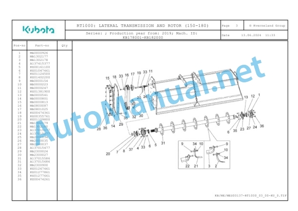 Kubota RT1000 Parts Manual PDF-4