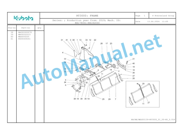 Kubota RT3000 Parts Manual PDF-3