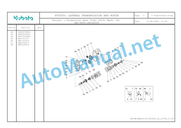 Kubota RT3000 Parts Manual PDF-4