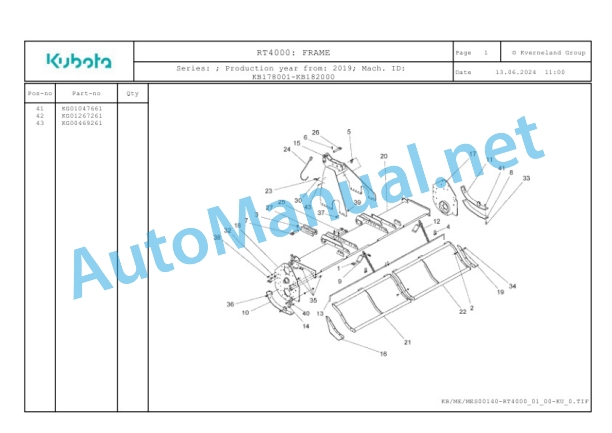 Kubota RT4000 Parts Manual PDF-3