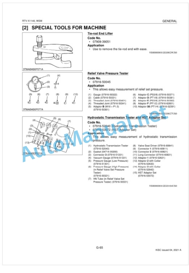 Kubota RTV-X1140 Utility Vehicle Workshop Manual PDF-2