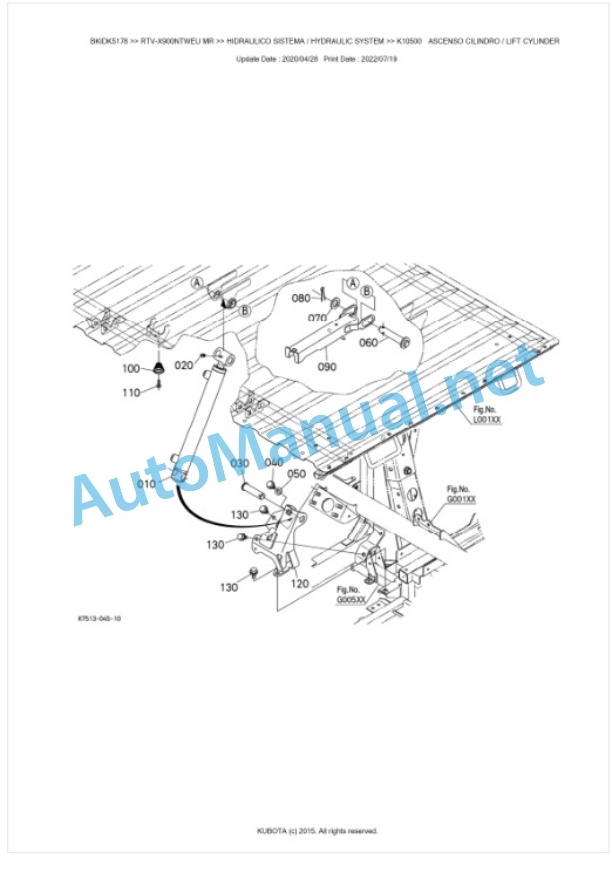 Kubota RTV-X900NTWEU, RTV-X900NTREU Parts Manual PDF BKIDK5178-4