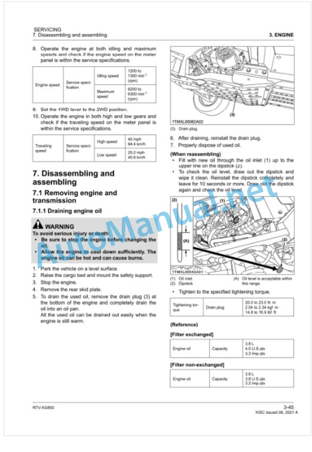 Kubota RTV-XG850 Utility Vehicle Workshop Manual PDF-3