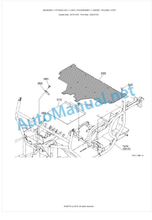 Kubota RTV400CI Parts Manual PDF BKIDK5064-5