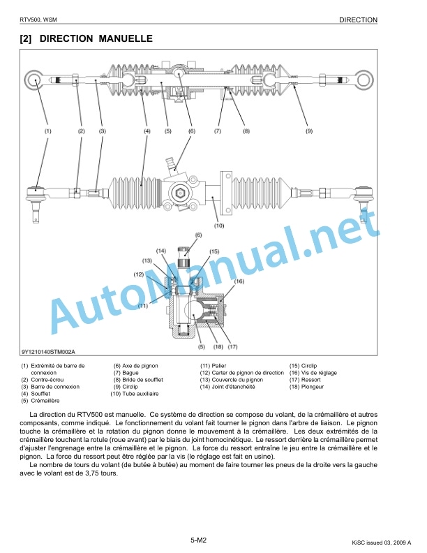 Kubota RTV500 Utility Vehicle Workshop Manual PDF FR-5