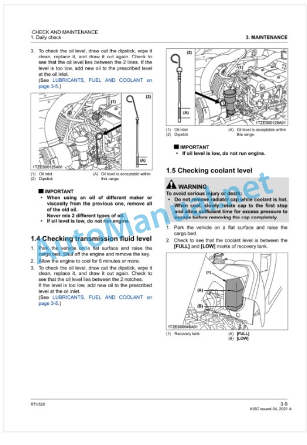 Kubota RTV520 Utility Vehicle Workshop Manual PDF-2